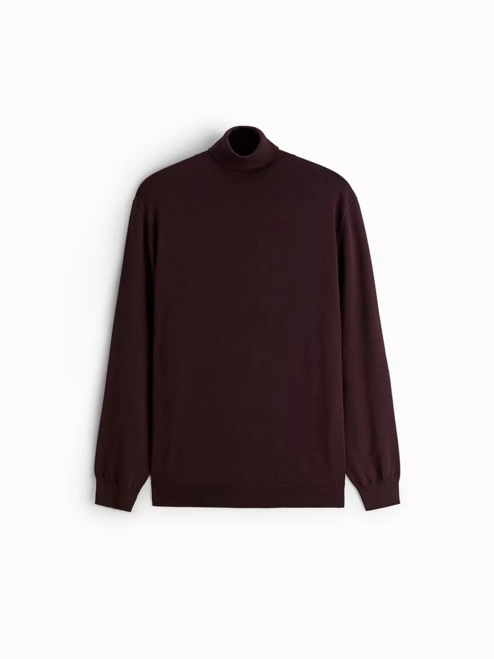 Zara Men's Turtleneck Sweater in Dark Burgundy